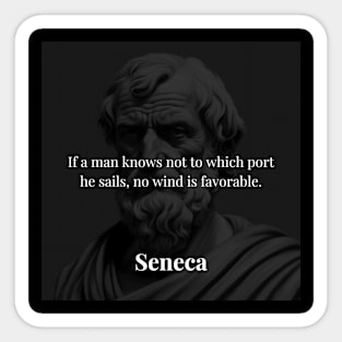 Seneca's Guidance: Navigating Life with Purpose Sticker